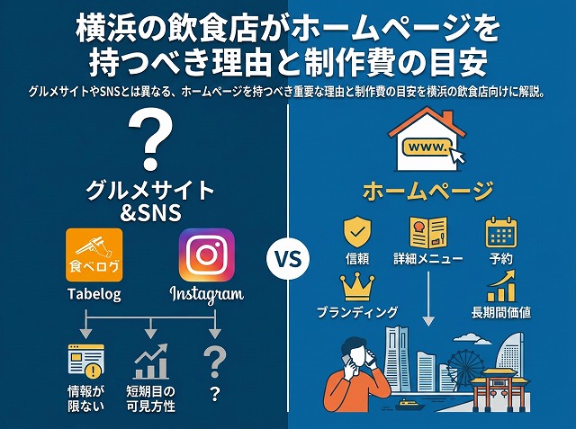 横浜の飲食店がホームページを持つべき理由と制作費の目安