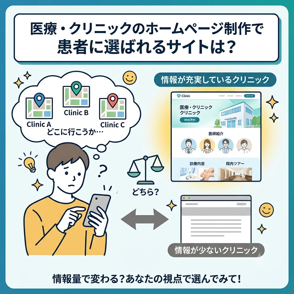 医療・クリニックのホームページ制作で患者に選ばれるサイトの作り方